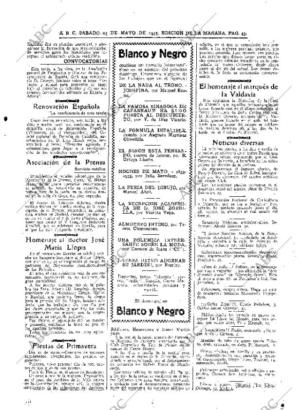 ABC MADRID 25-05-1935 página 43