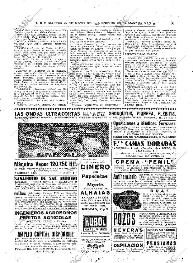 ABC MADRID 28-05-1935 página 45