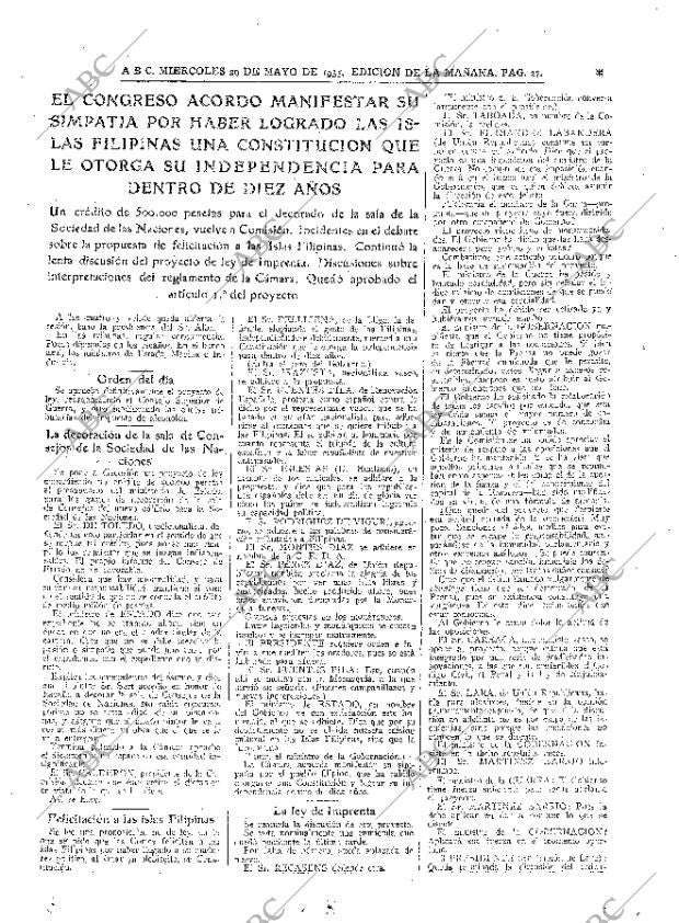 ABC MADRID 29-05-1935 página 27