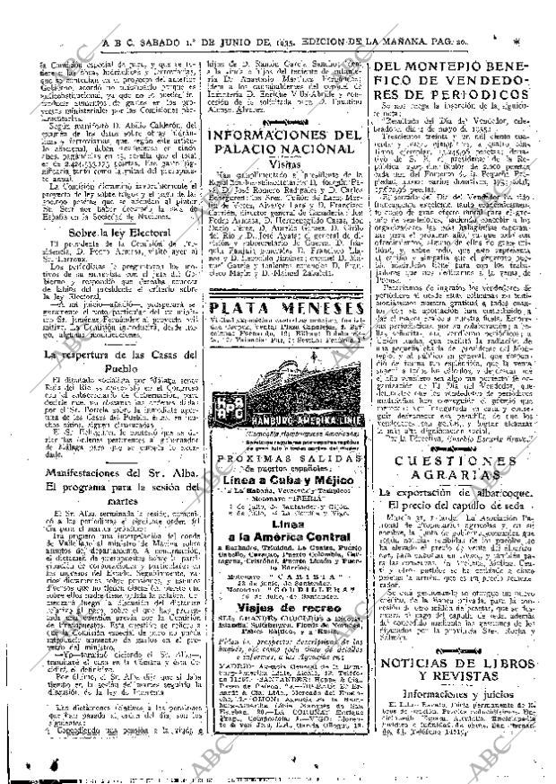 ABC MADRID 01-06-1935 página 20