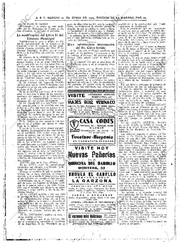 ABC MADRID 22-06-1935 página 22