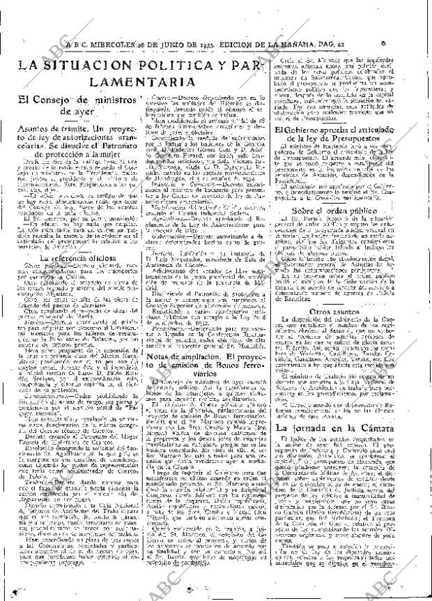 ABC MADRID 26-06-1935 página 21