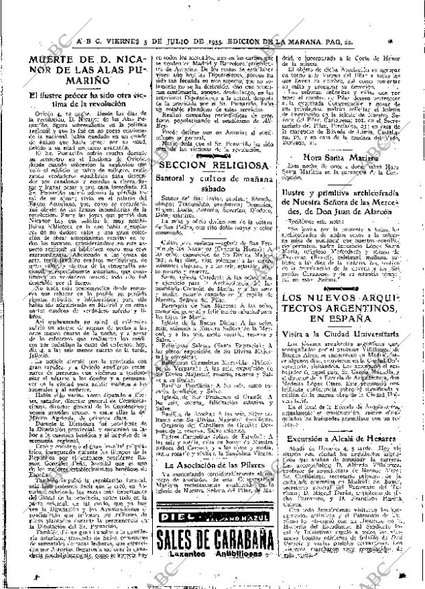 ABC MADRID 05-07-1935 página 22