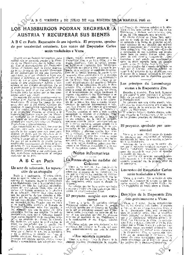 ABC MADRID 05-07-1935 página 27