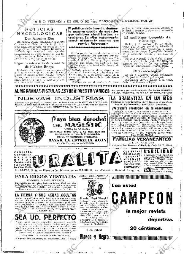 ABC MADRID 05-07-1935 página 46