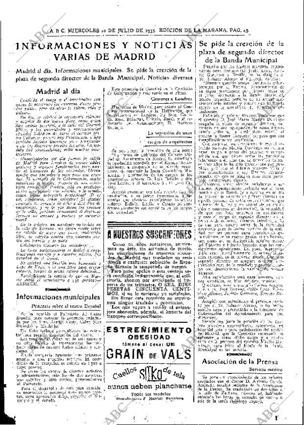 ABC MADRID 10-07-1935 página 43