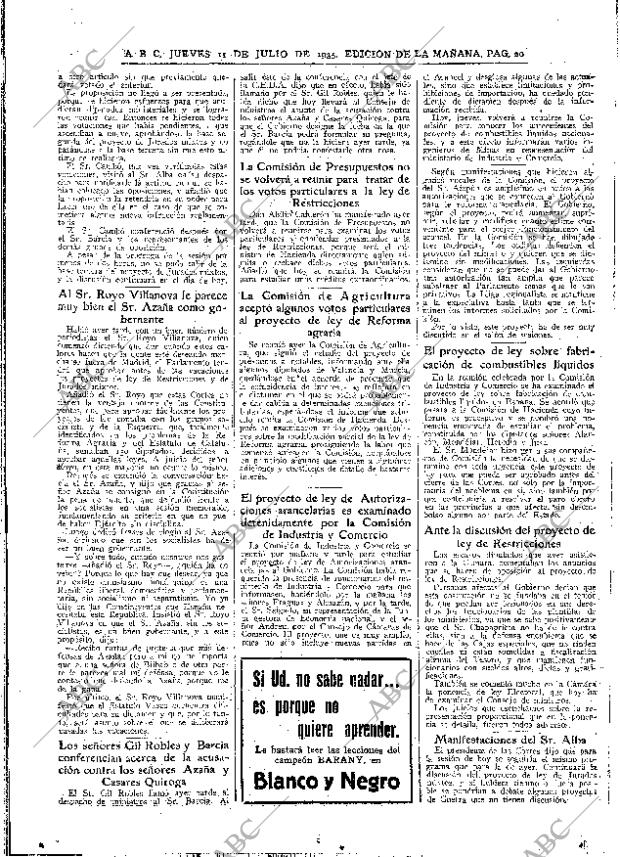ABC MADRID 11-07-1935 página 20
