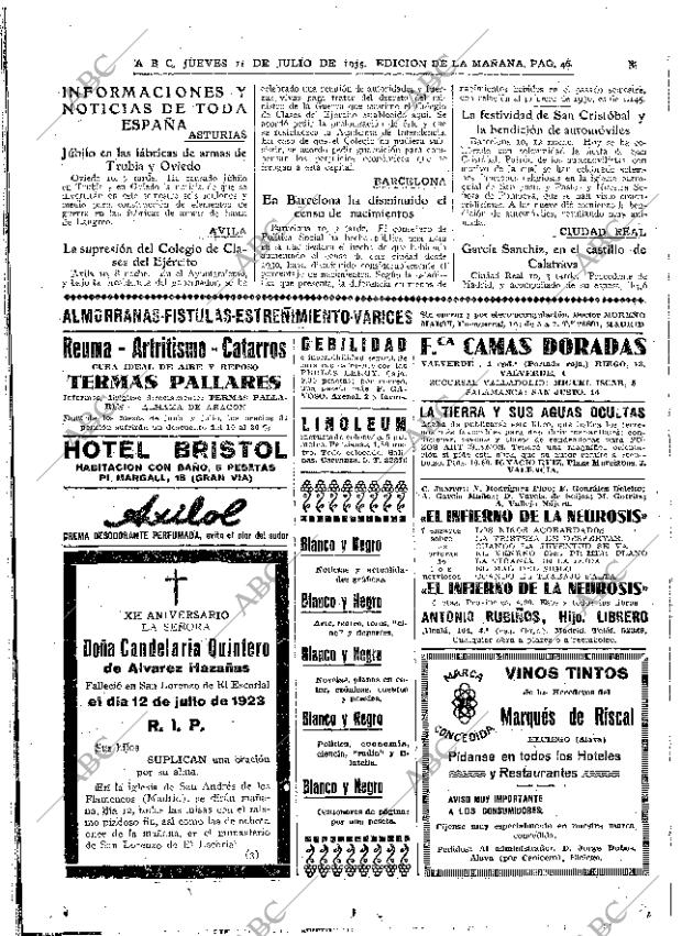 ABC MADRID 11-07-1935 página 46