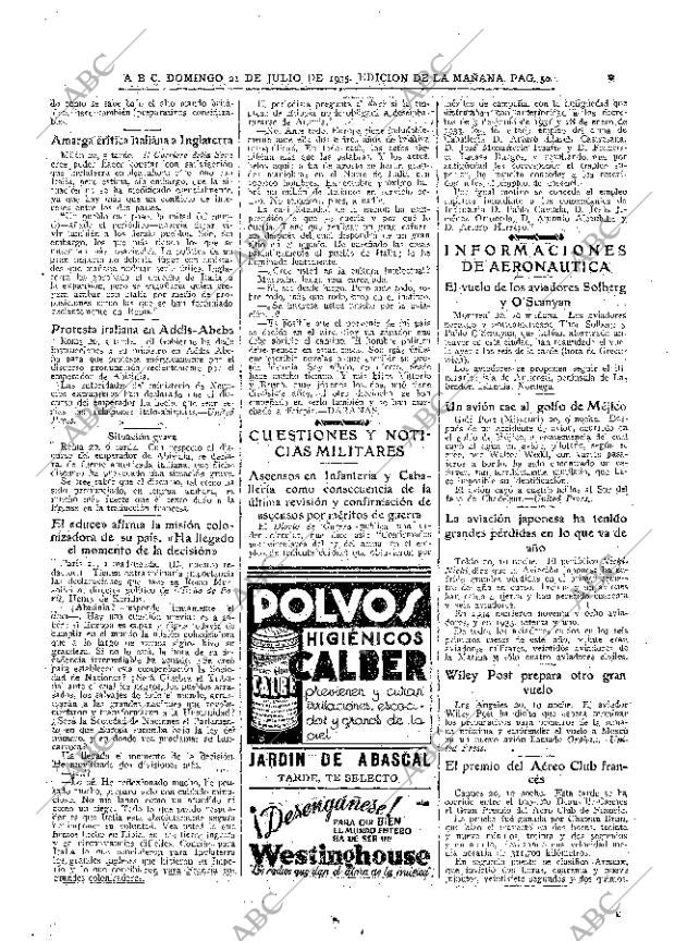 ABC MADRID 21-07-1935 página 50