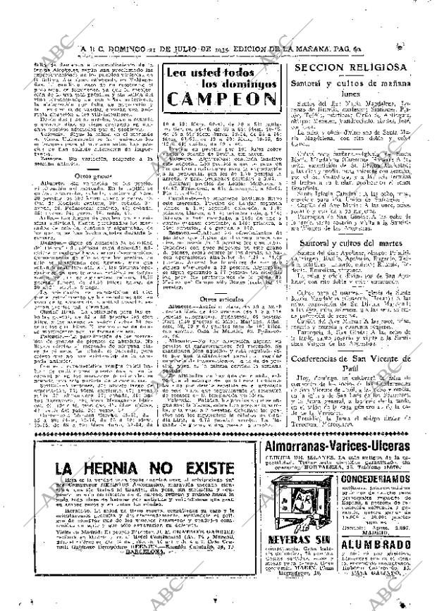 ABC MADRID 21-07-1935 página 60