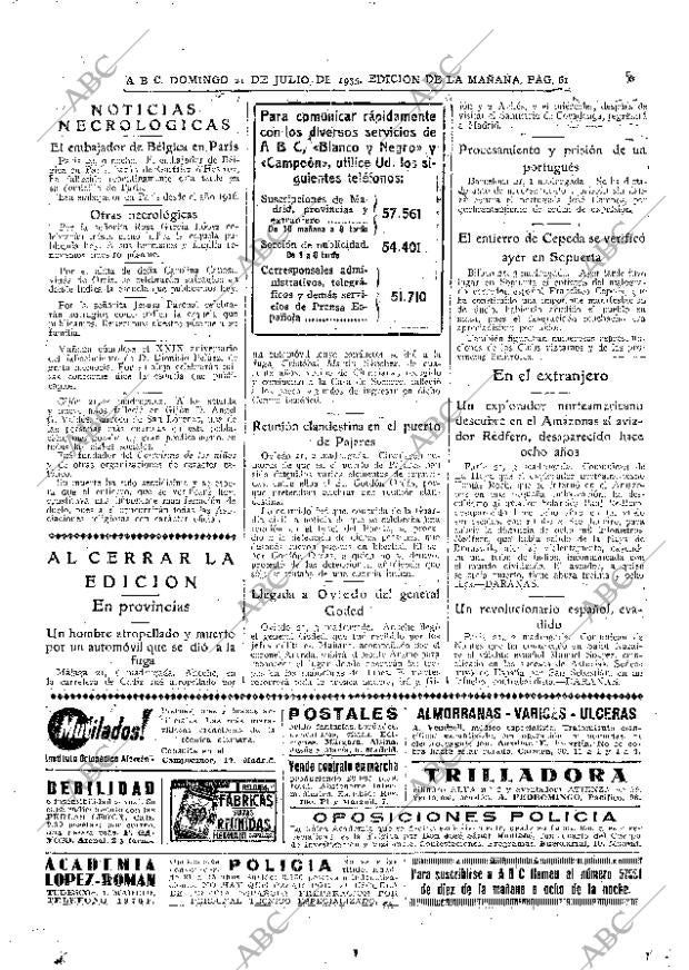 ABC MADRID 21-07-1935 página 61