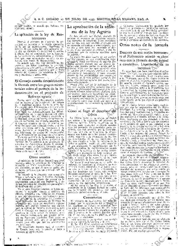 ABC MADRID 27-07-1935 página 18