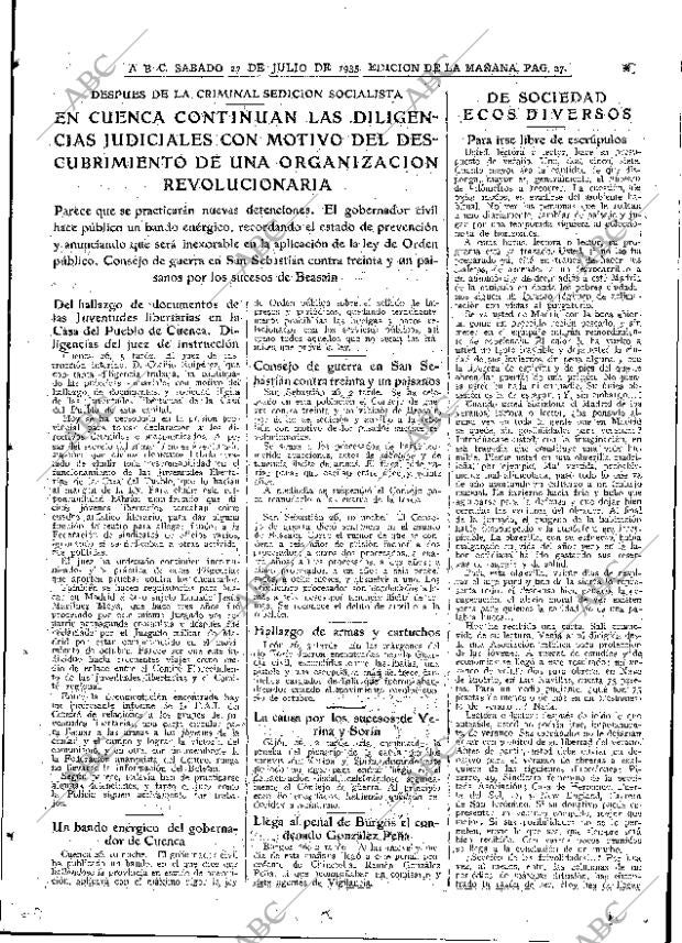 ABC MADRID 27-07-1935 página 27