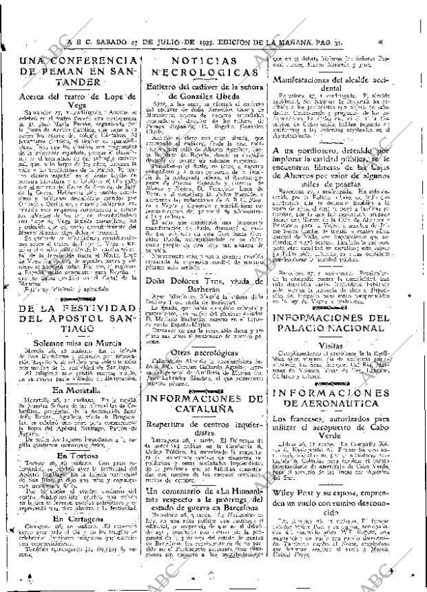 ABC MADRID 27-07-1935 página 31