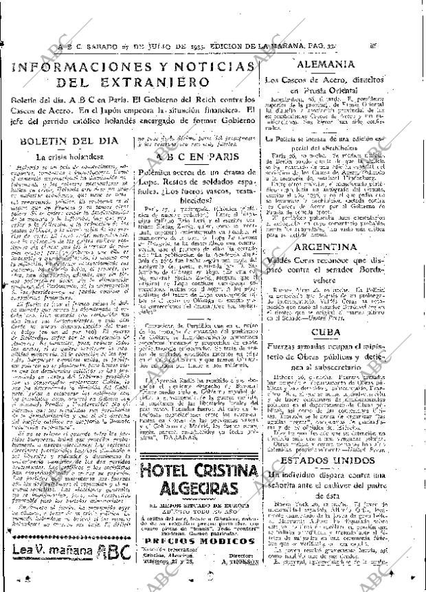 ABC MADRID 27-07-1935 página 33