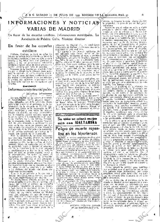 ABC MADRID 27-07-1935 página 37