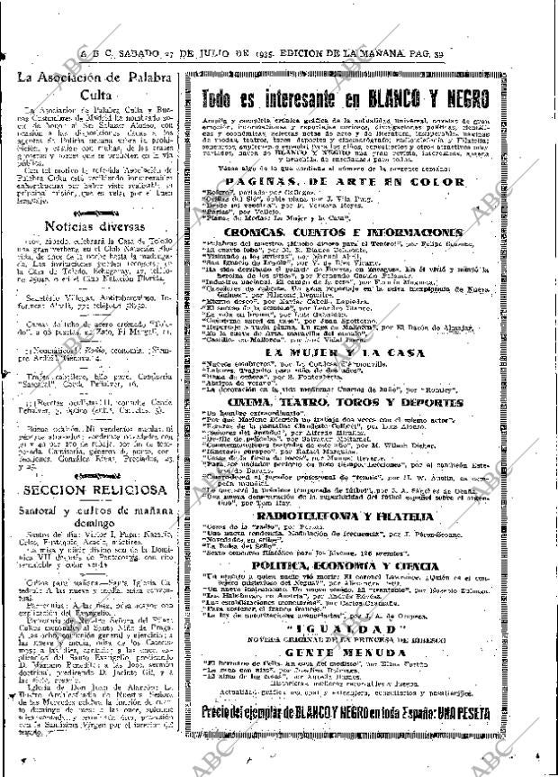 ABC MADRID 27-07-1935 página 39