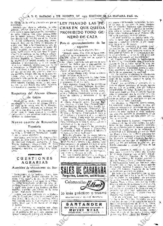 ABC MADRID 03-08-1935 página 22