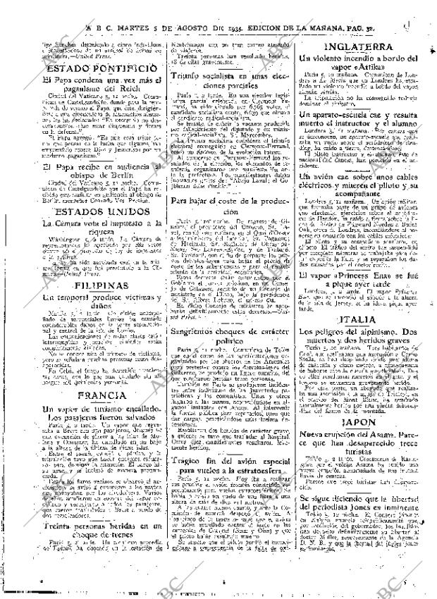 ABC MADRID 06-08-1935 página 32