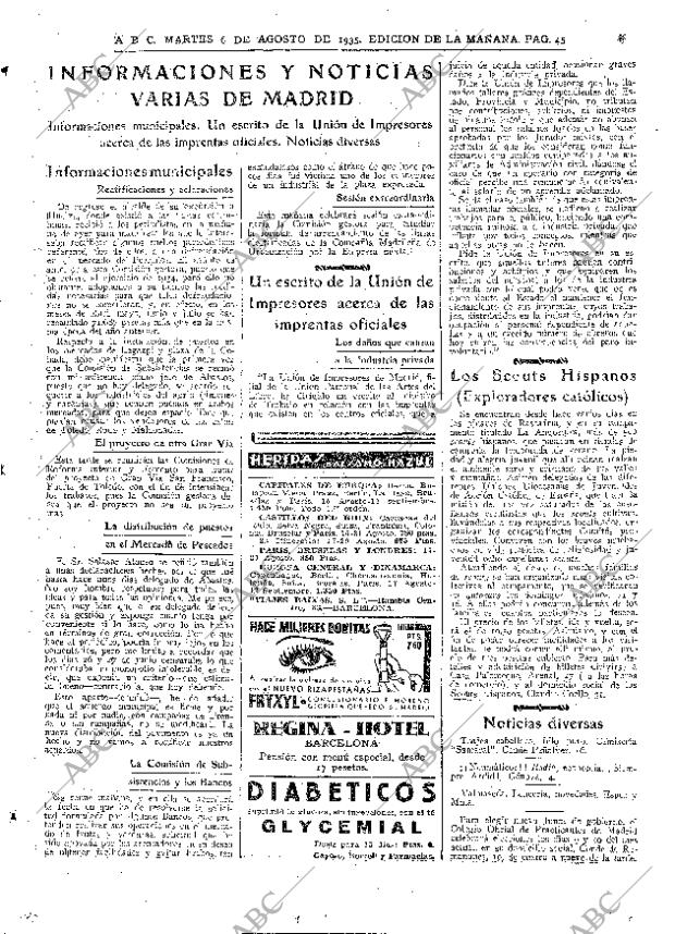 ABC MADRID 06-08-1935 página 45