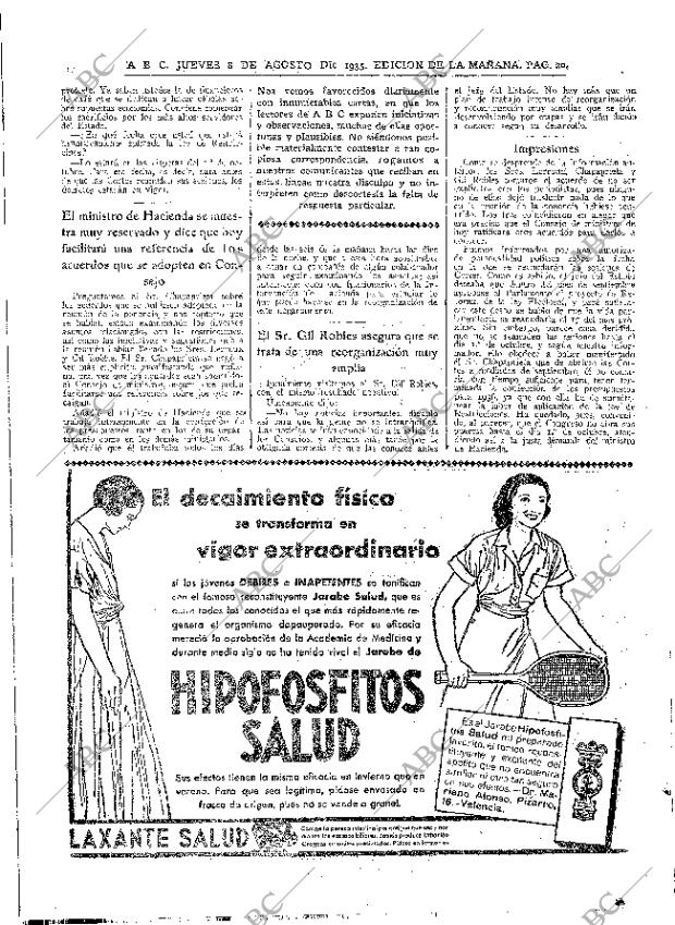 ABC MADRID 08-08-1935 página 20