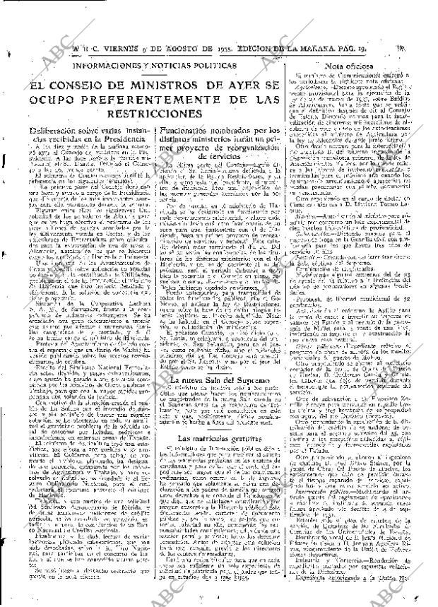ABC MADRID 09-08-1935 página 19