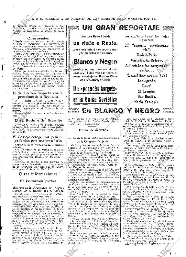 ABC MADRID 09-08-1935 página 21