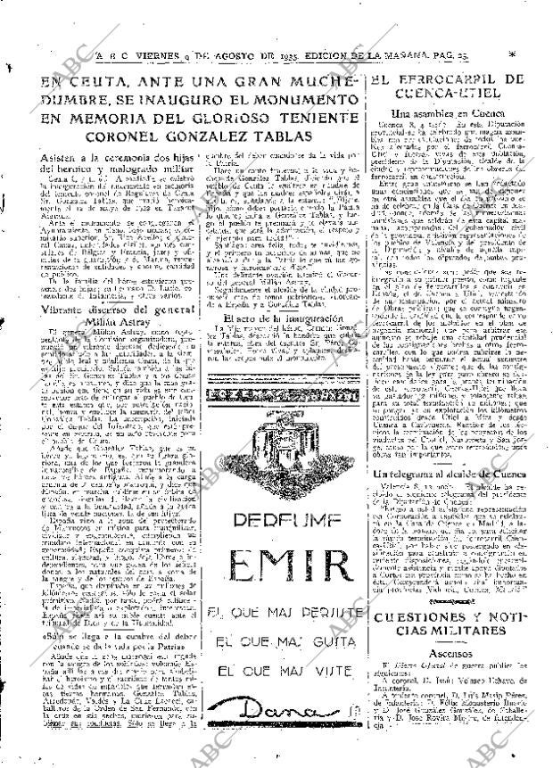 ABC MADRID 09-08-1935 página 25