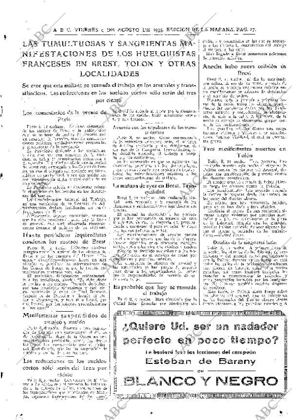 ABC MADRID 09-08-1935 página 27