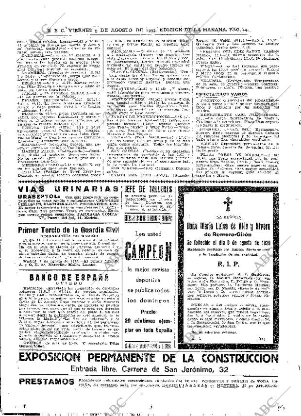 ABC MADRID 09-08-1935 página 44