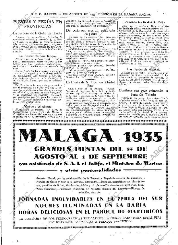 ABC MADRID 20-08-1935 página 28