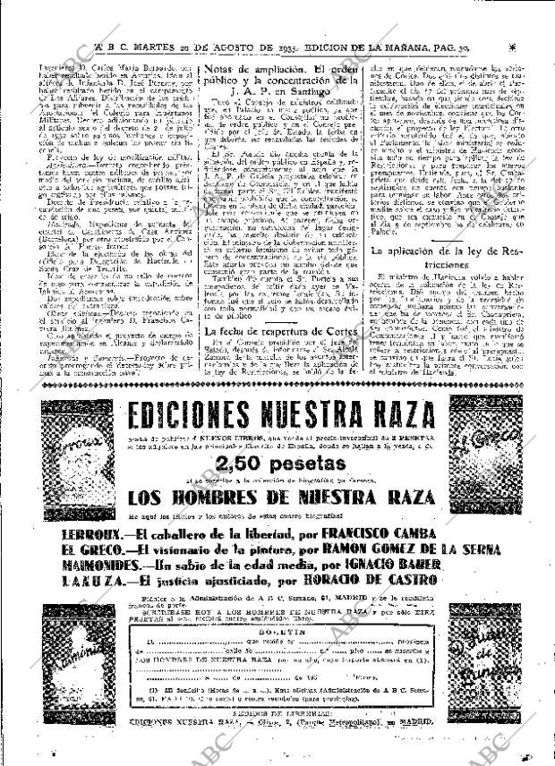 ABC MADRID 20-08-1935 página 30