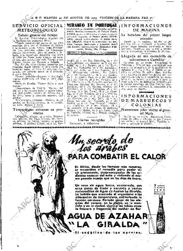 ABC MADRID 20-08-1935 página 32