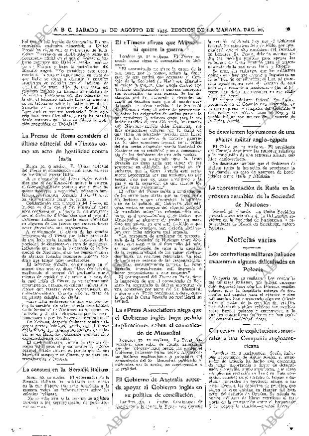 ABC MADRID 31-08-1935 página 20