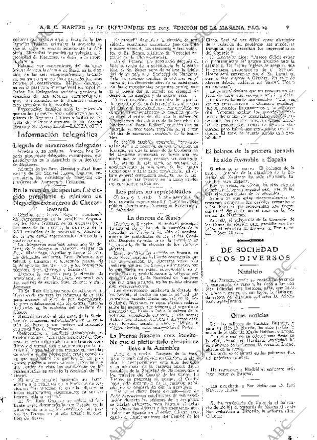 ABC MADRID 10-09-1935 página 19