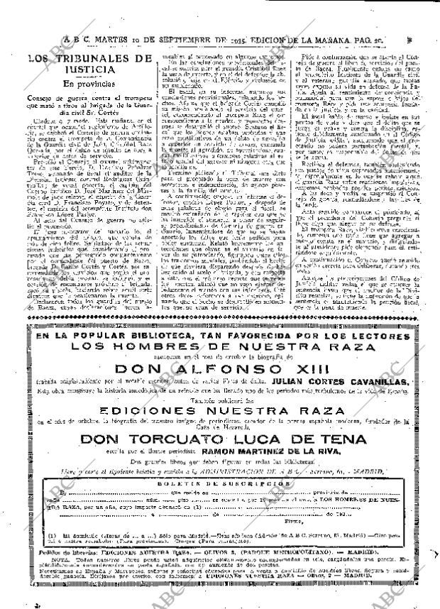 ABC MADRID 10-09-1935 página 20