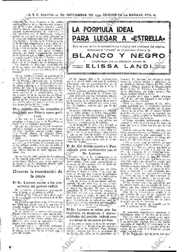 ABC MADRID 21-09-1935 página 19