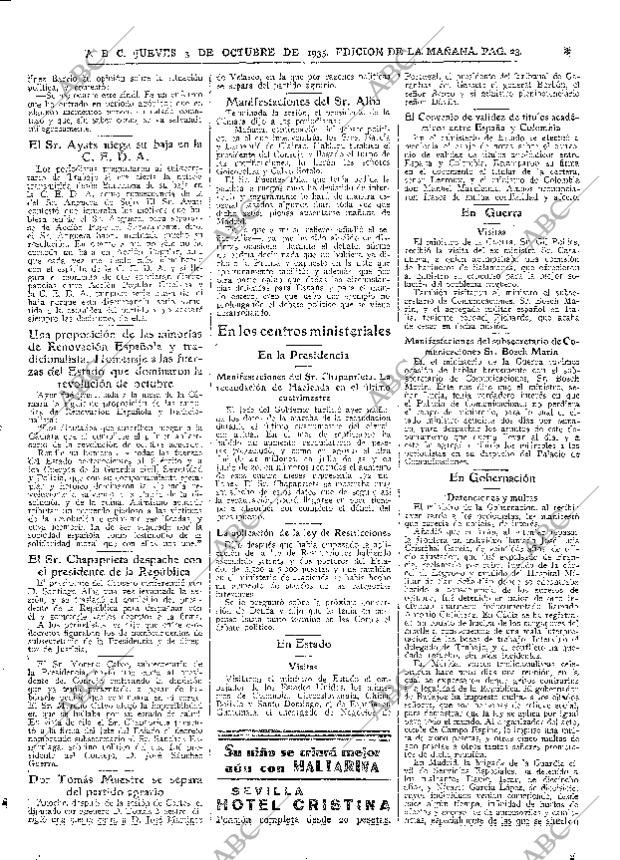 ABC MADRID 03-10-1935 página 23