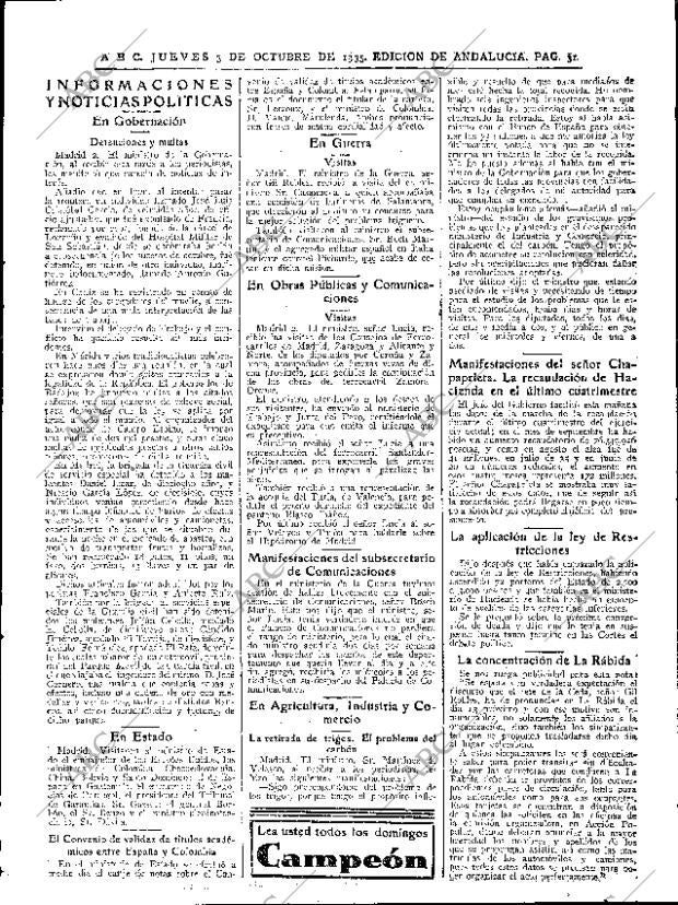 ABC SEVILLA 03-10-1935 página 31