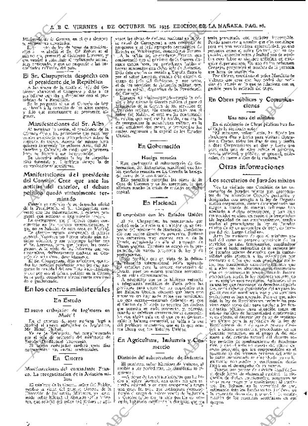 ABC MADRID 04-10-1935 página 26