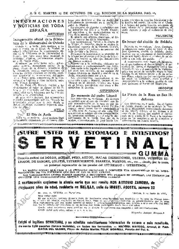ABC MADRID 15-10-1935 página 20