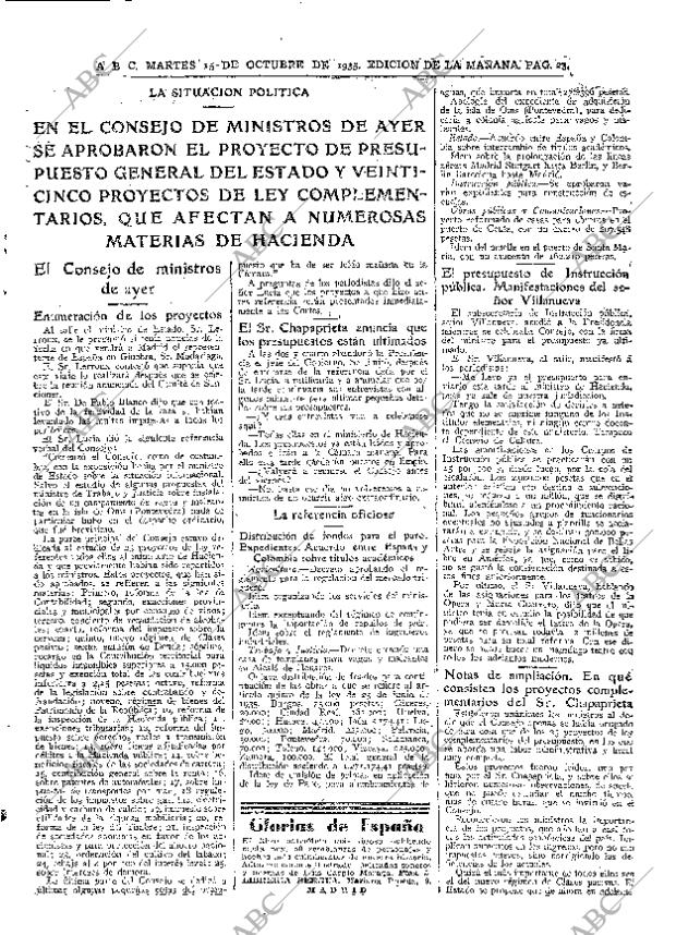 ABC MADRID 15-10-1935 página 23