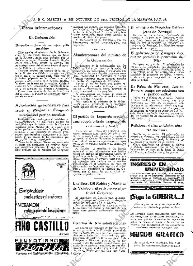 ABC MADRID 15-10-1935 página 26