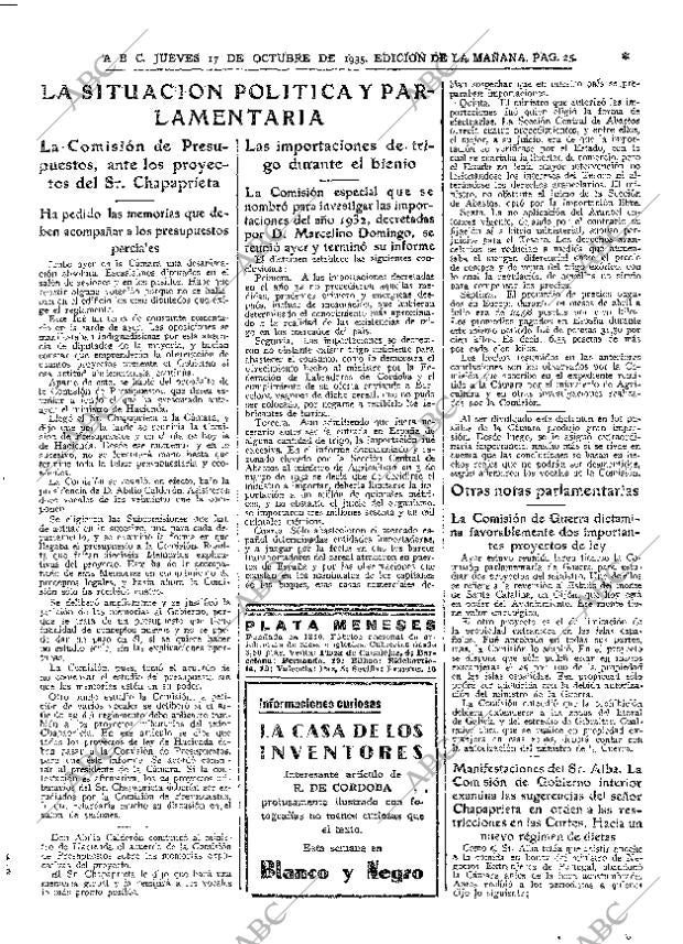 ABC MADRID 17-10-1935 página 25
