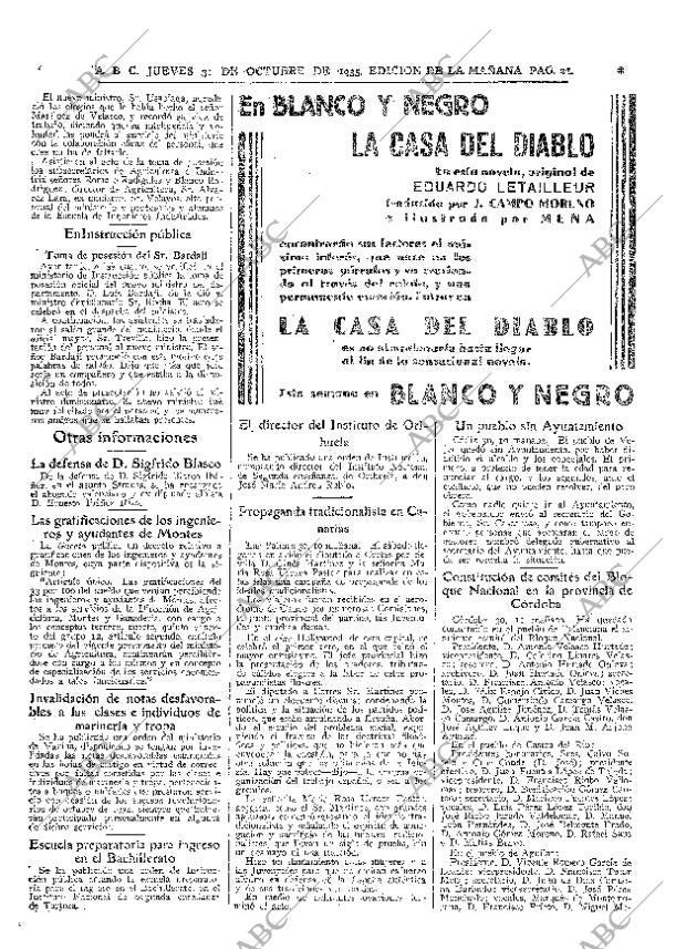 ABC MADRID 31-10-1935 página 21