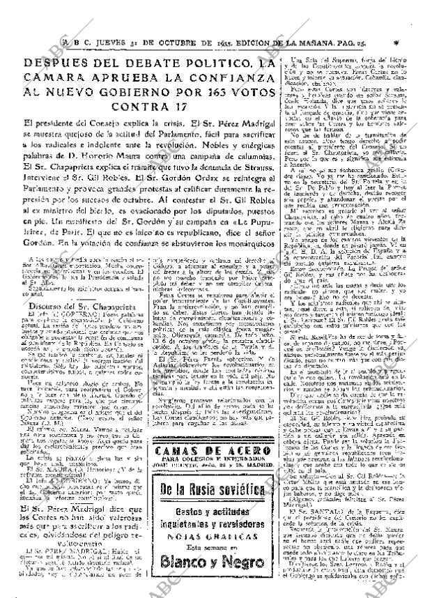 ABC MADRID 31-10-1935 página 25