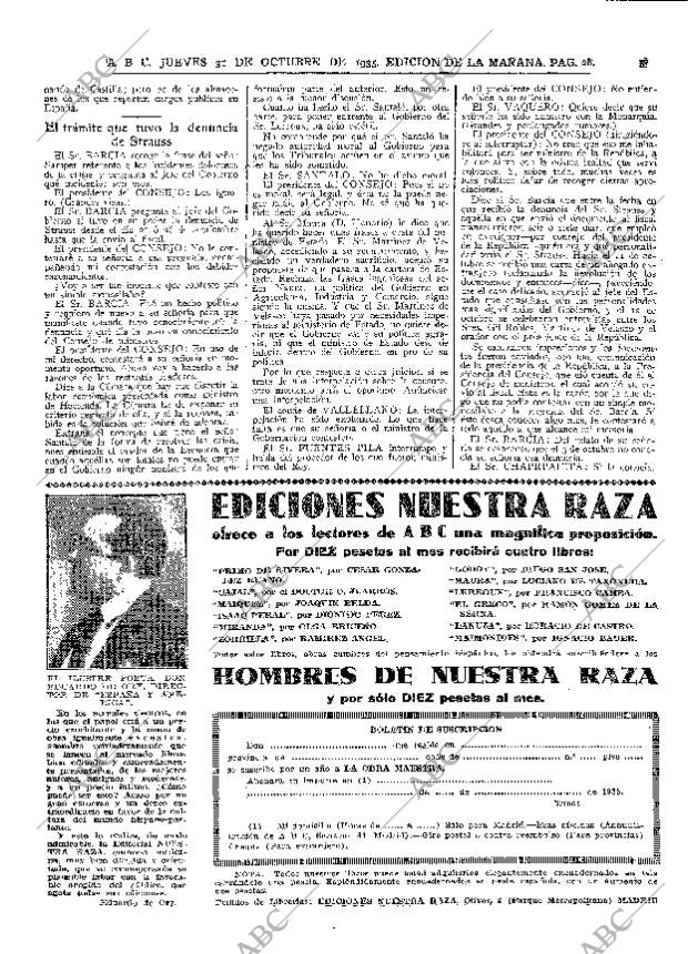 ABC MADRID 31-10-1935 página 28