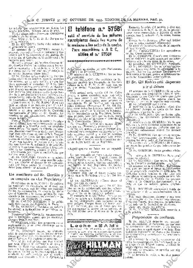 ABC MADRID 31-10-1935 página 31