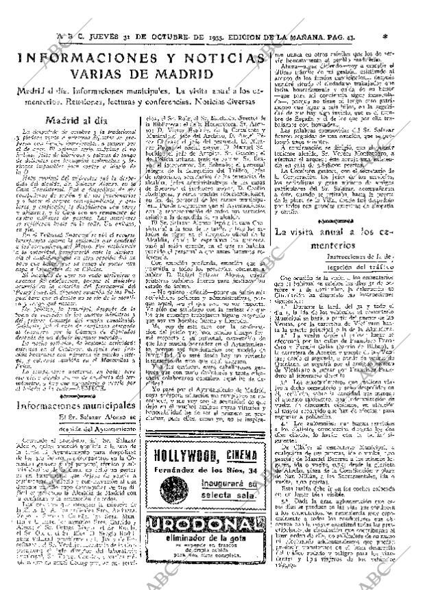 ABC MADRID 31-10-1935 página 43