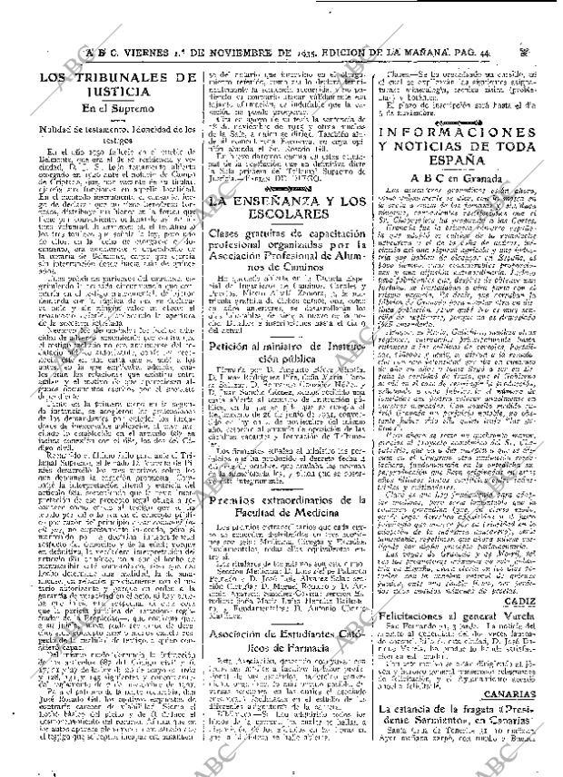 ABC MADRID 01-11-1935 página 44